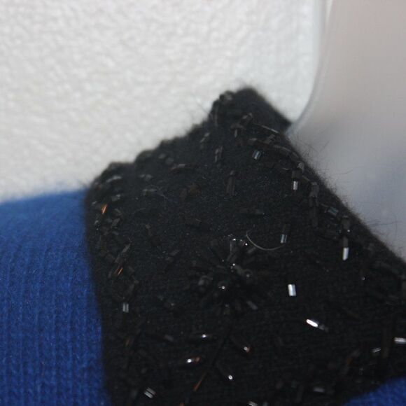 Vintage Rafaella Blue Cardigan Sweater Angora Rabbit Hair /Lambswool Women Large - Picture 6 of 13